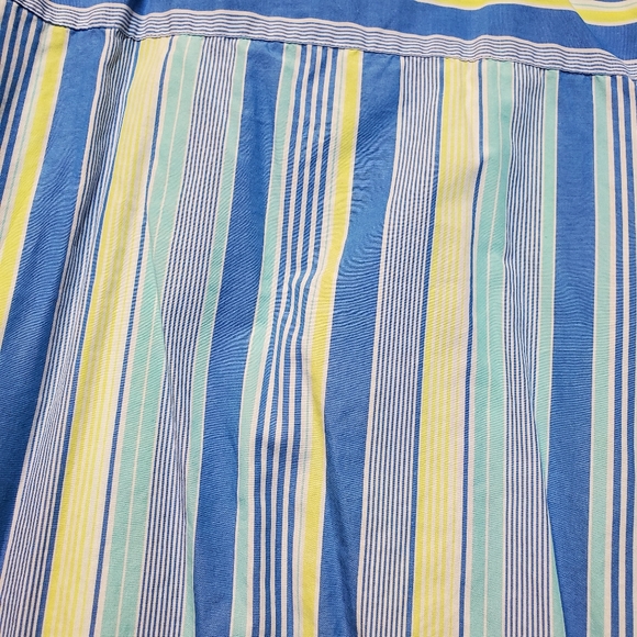 Foxcroft Button down blue yellow green stripe EUC sz16 - Picture 3 of 4